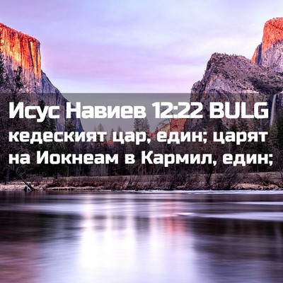 Picture 02 - Исус Навиев 12:22 BULG - кедеският цар, един; царят - Bible Verse Picture