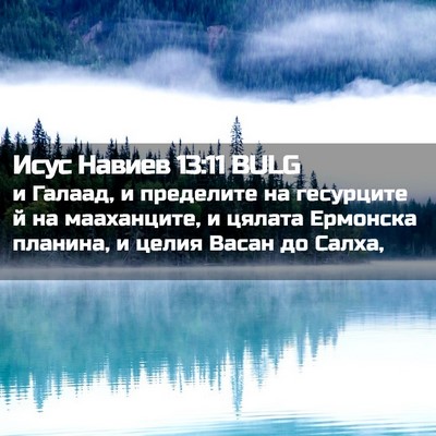 Picture 02 - Исус Навиев 13:11 BULG - и Галаад, и пределите на - Bible Verse Picture