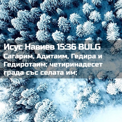 Picture 02 - Исус Навиев 15:36 BULG - Сагарим, Адитаим, Гедира и - Bible Verse Picture