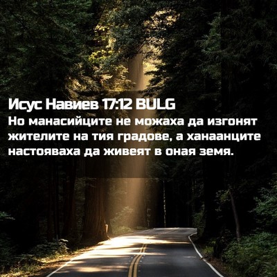 Picture 02 - Исус Навиев 17:12 BULG - Но манасийците не можаха - Bible Verse Picture
