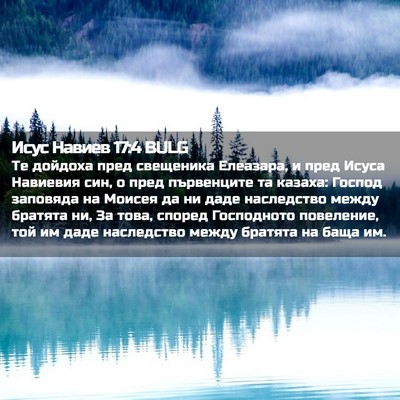 Picture 02 - Исус Навиев 17:4 BULG - Те дойдоха пред свещеника - Bible Verse Picture