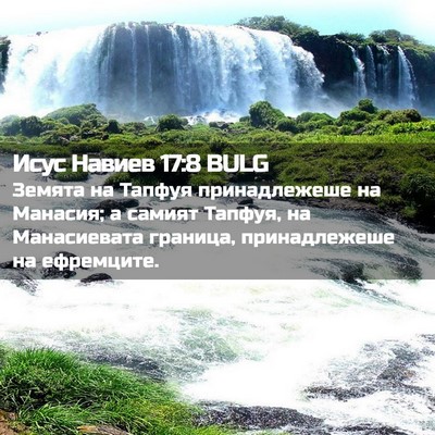 Picture 02 - Исус Навиев 17:8 BULG - Земята на Тапфуя - Bible Verse Picture