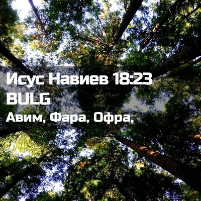 Picture 02 - Исус Навиев 18:23 BULG - Авим, Фара, - Bible Verse Picture
