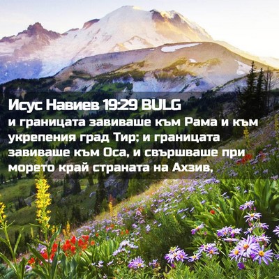 Picture 02 - Исус Навиев 19:29 BULG - и границата завиваше към - Bible Verse Picture