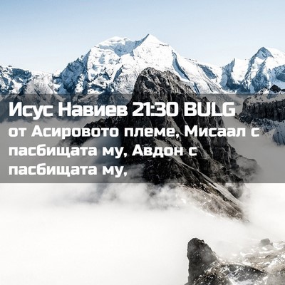 Picture 02 - Исус Навиев 21:30 BULG - от Асировото племе, Мисаал - Bible Verse Picture