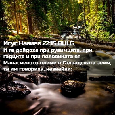 Picture 02 - Исус Навиев 22:15 BULG - И те дойдоха при рувимците, - Bible Verse Picture