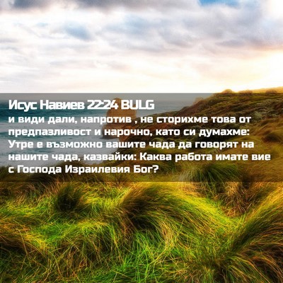 Picture 02 - Исус Навиев 22:24 BULG - и види дали, напротив , не - Bible Verse Picture