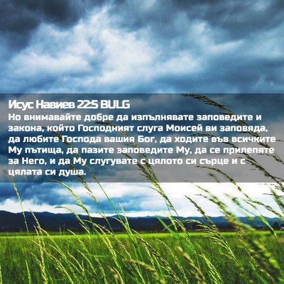Picture 02 - Исус Навиев 22:5 BULG - Но внимавайте добре да - Bible Verse Picture