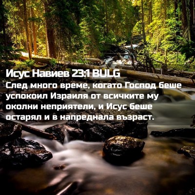 Picture 02 - Исус Навиев 23:1 BULG - След много време, когато - Bible Verse Picture