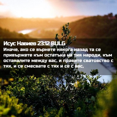Picture 02 - Исус Навиев 23:12 BULG - Иначе, ако се върнете - Bible Verse Picture