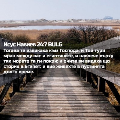 Picture 02 - Исус Навиев 24:7 BULG - Тогава те извикаха към - Bible Verse Picture