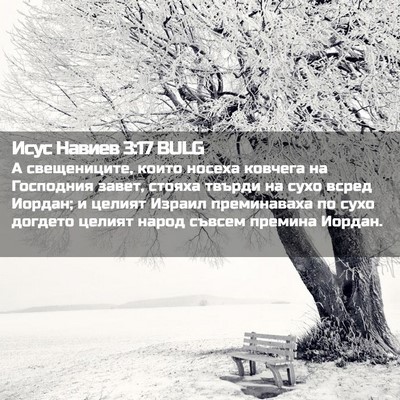 Picture 02 - Исус Навиев 3:17 BULG - А свещениците, които - Bible Verse Picture