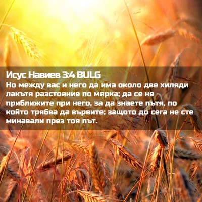 Picture 02 - Исус Навиев 3:4 BULG - Но между вас и него да има - Bible Verse Picture