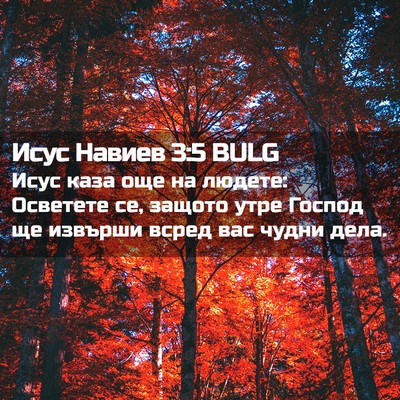 Picture 02 - Исус Навиев 3:5 BULG - Исус каза още на людете: - Bible Verse Picture
