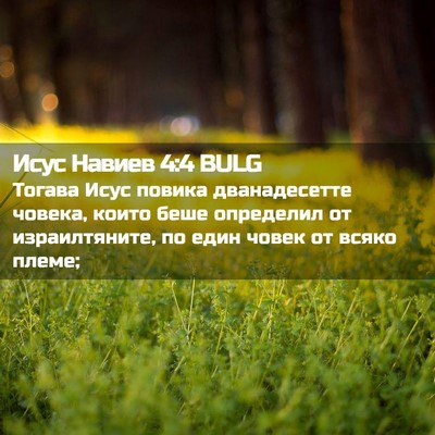 Picture 02 - Исус Навиев 4:4 BULG - Тогава Исус повика - Bible Verse Picture