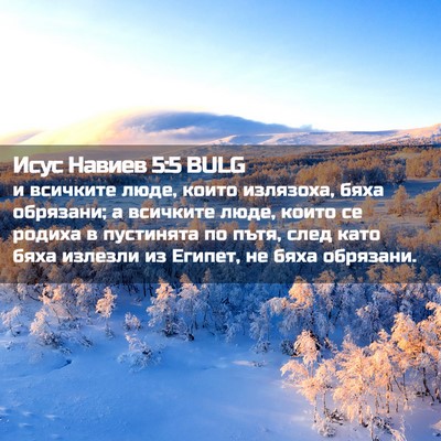 Picture 02 - Исус Навиев 5:5 BULG - и всичките люде, които - Bible Verse Picture