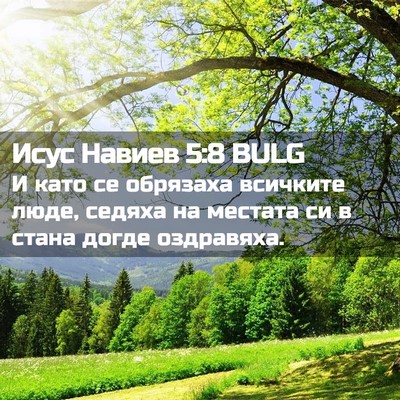 Picture 02 - Исус Навиев 5:8 BULG - И като се обрязаха - Bible Verse Picture