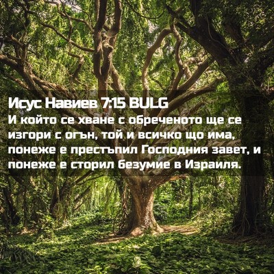 Picture 02 - Исус Навиев 7:15 BULG - И който се хване с - Bible Verse Picture