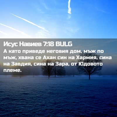 Picture 02 - Исус Навиев 7:18 BULG - А като приведе неговия дом, - Bible Verse Picture