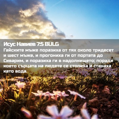Picture 02 - Исус Навиев 7:5 BULG - Гайските мъже поразиха от - Bible Verse Picture