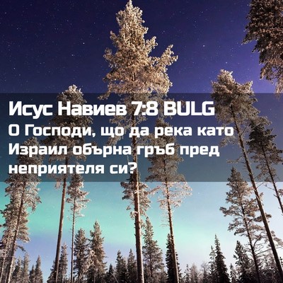 Picture 02 - Исус Навиев 7:8 BULG - О Господи, що да река като - Bible Verse Picture