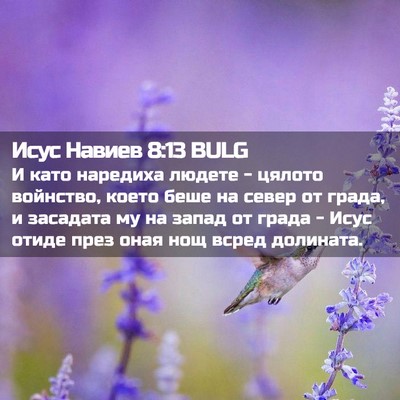 Picture 02 - Исус Навиев 8:13 BULG - И като наредиха людете - - Bible Verse Picture