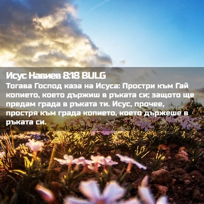 Picture 02 - Исус Навиев 8:18 BULG - Тогава Господ каза на - Bible Verse Picture