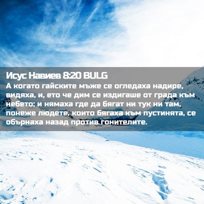 Picture 02 - Исус Навиев 8:20 BULG - А когато гайските мъже се - Bible Verse Picture