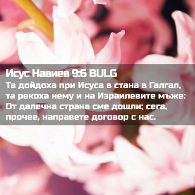 Picture 02 - Исус Навиев 9:6 BULG - Та дойдоха при Исуса в - Bible Verse Picture