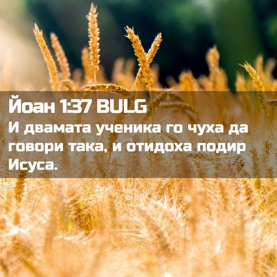 Picture 02 - Йоан 1:37 BULG - И двамата ученика го чуха - Bible Verse Picture