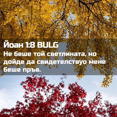 Picture 02 - Йоан 1:8 BULG - Не беше той светлината, но - Bible Verse Picture