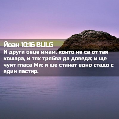 Picture 02 - Йоан 10:16 BULG - И други овце имам, които не - Bible Verse Picture