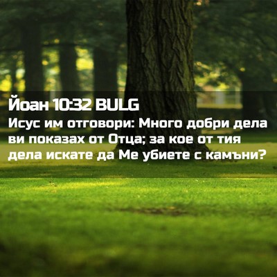 Picture 02 - Йоан 10:32 BULG - Исус им отговори: Много - Bible Verse Picture