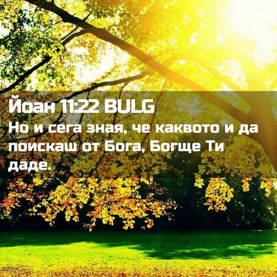 Picture 02 - Йоан 11:22 BULG - Но и сега зная, че каквото и - Bible Verse Picture