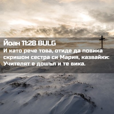 Picture 02 - Йоан 11:28 BULG - И като рече това, отиде да - Bible Verse Picture
