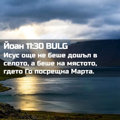 Picture 02 - Йоан 11:30 BULG - Исус още не беше дошъл в - Bible Verse Picture