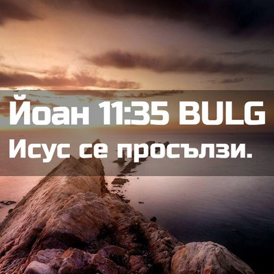 Picture 02 - Йоан 11:35 BULG - Исус се - Bible Verse Picture