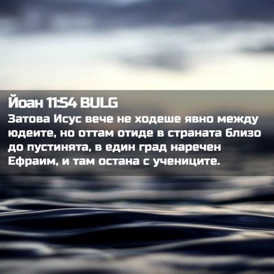 Picture 02 - Йоан 11:54 BULG - Затова Исус вече не ходеше - Bible Verse Picture