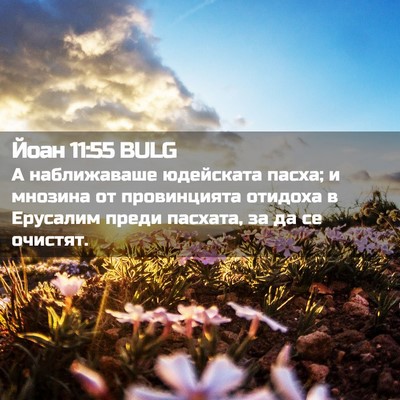 Picture 02 - Йоан 11:55 BULG - А наближаваше юдейската - Bible Verse Picture