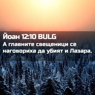 Picture 02 - Йоан 12:10 BULG - А главните свещеници се - Bible Verse Picture