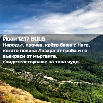 Picture 02 - Йоан 12:17 BULG - Народът, прочее, който беше - Bible Verse Picture