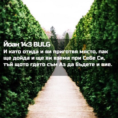 Picture 02 - Йоан 14:3 BULG - И като отида и ви приготвя - Bible Verse Picture