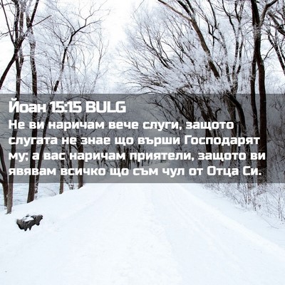 Picture 02 - Йоан 15:15 BULG - Не ви наричам вече слуги, - Bible Verse Picture