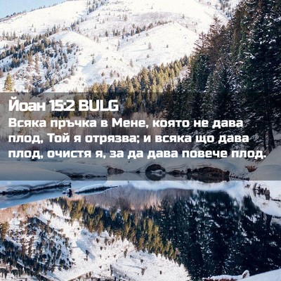 Picture 02 - Йоан 15:2 BULG - Всяка пръчка в Мене, която - Bible Verse Picture