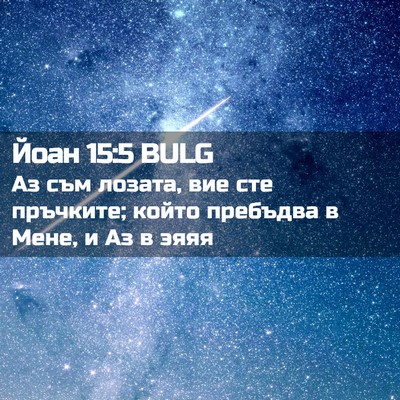 Picture 02 - Йоан 15:5 BULG - Аз съм лозата, вие сте - Bible Verse Picture