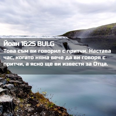 Picture 02 - Йоан 16:25 BULG - Това съм ви говорил с - Bible Verse Picture