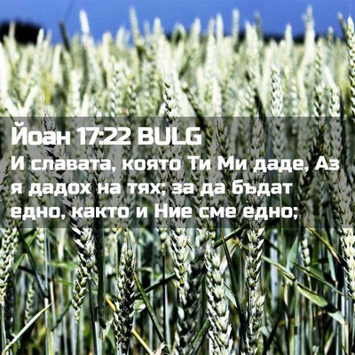 Picture 02 - Йоан 17:22 BULG - И славата, която Ти Ми даде, - Bible Verse Picture