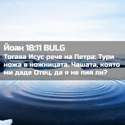 Picture 02 - Йоан 18:11 BULG - Тогава Исус рече на Петра: - Bible Verse Picture