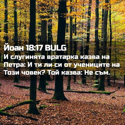Picture 02 - Йоан 18:17 BULG - И слугинята вратарка казва - Bible Verse Picture