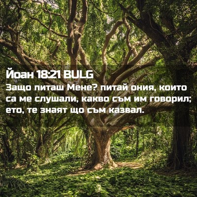 Picture 02 - Йоан 18:21 BULG - Защо питаш Мене? питай - Bible Verse Picture